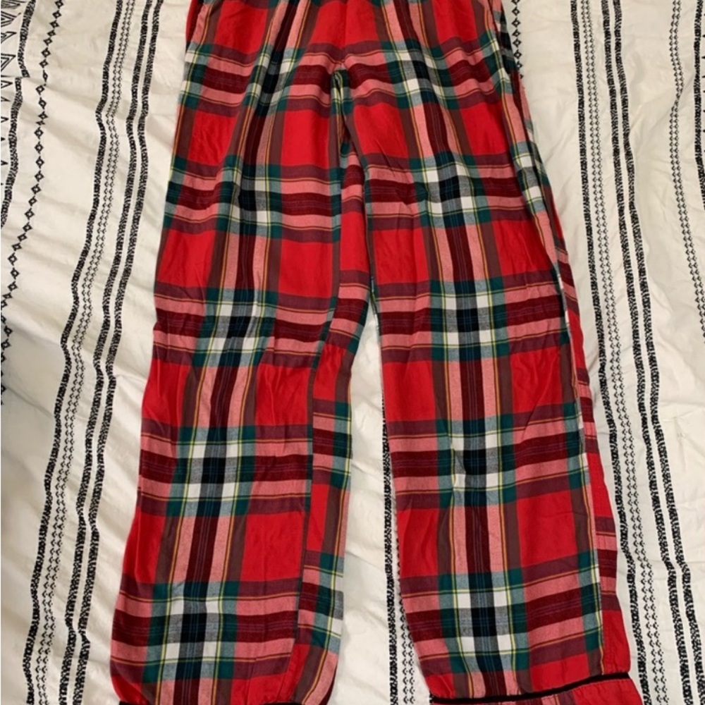 Victoria's Secret women’s  Plaid PJ Bottoms in Red and Green